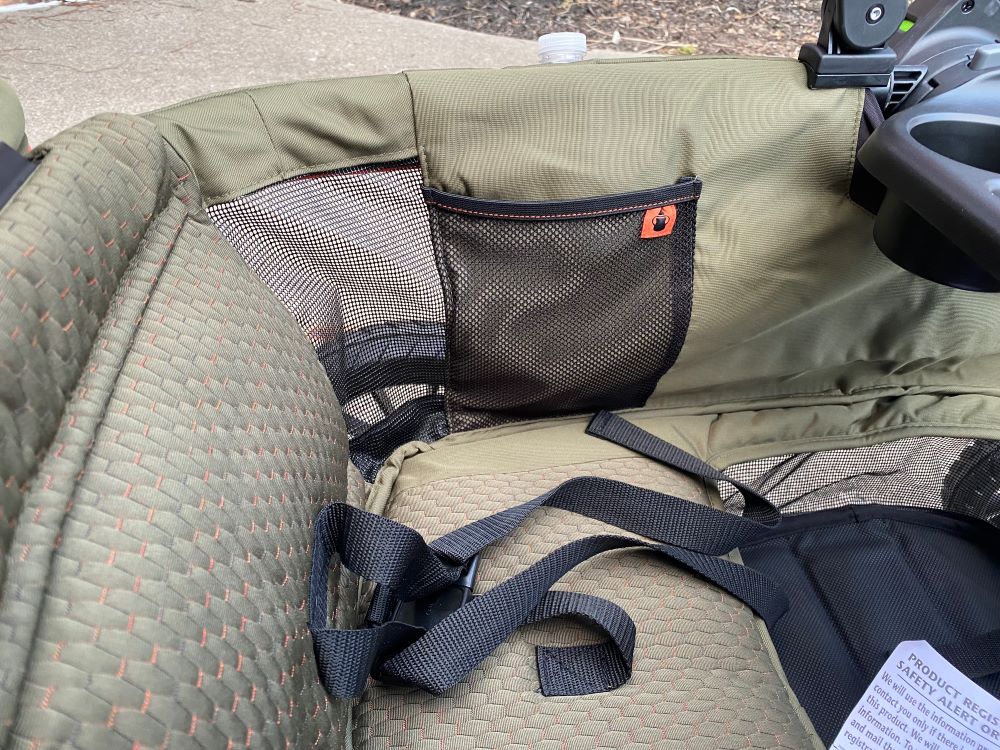 Evenflo Pivot Xplore seat and mesh storage pocket