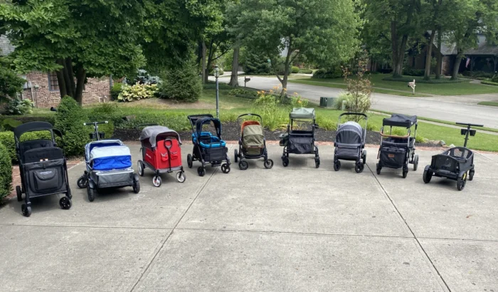 Nine best stroller wagons lined up
