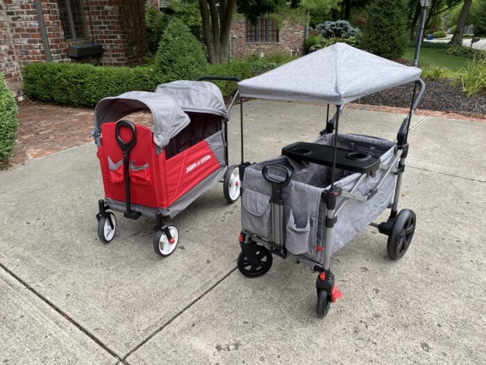 ever advanced and radio flyer discovery wagons side by side
