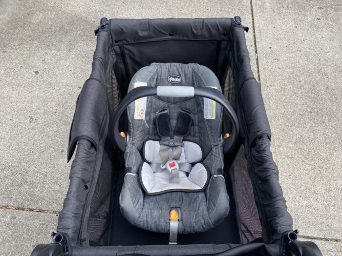 car seat in wonderfold with seats taken out
