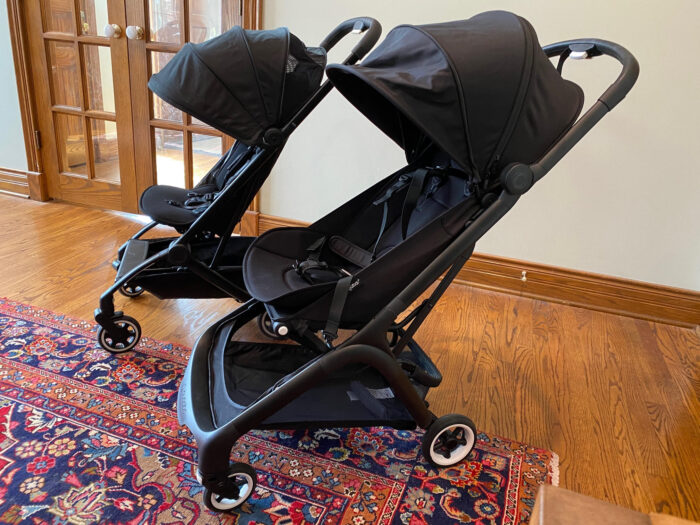 bugaboo butterfly front, joolz aer back