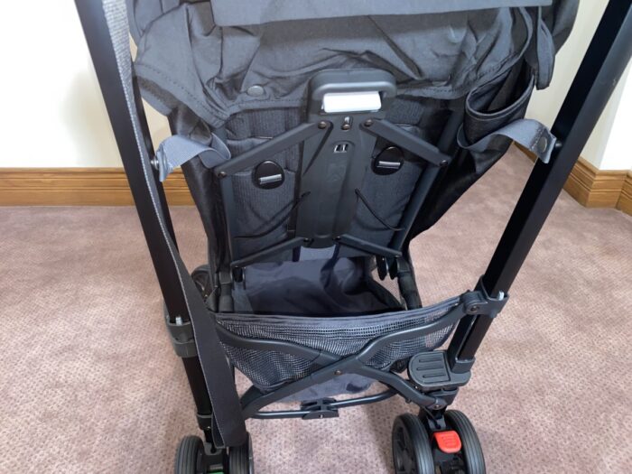 uppababy g-luxe storage basket, rear view
