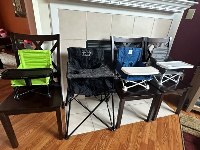 We tested four pop out style highchairs