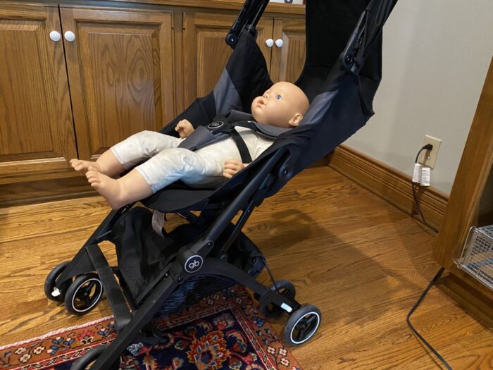 doll in gb pockit+ in fully reclined position