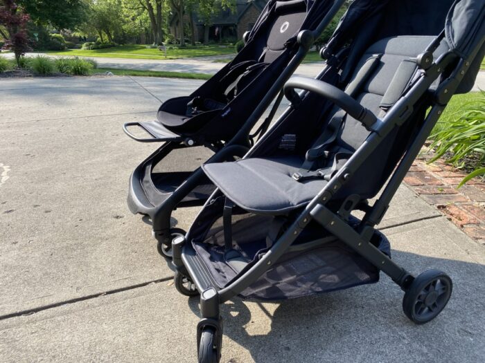 butterfly and minu v2 strollers with leg rests out