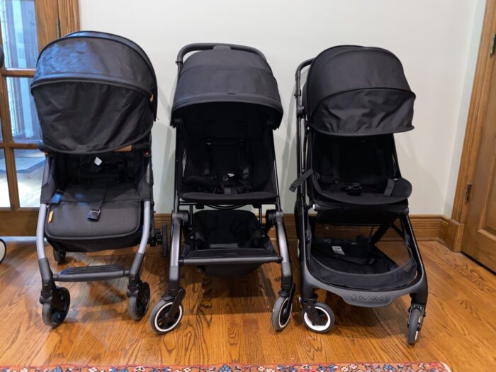 canopies down on the zoe, joolz, and bugaboo strollers