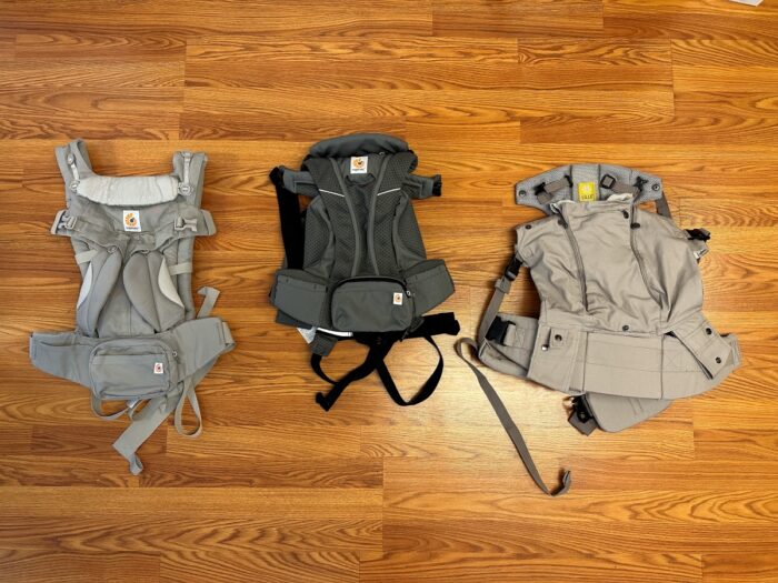 View of LILLEbaby and Ergobaby carriers